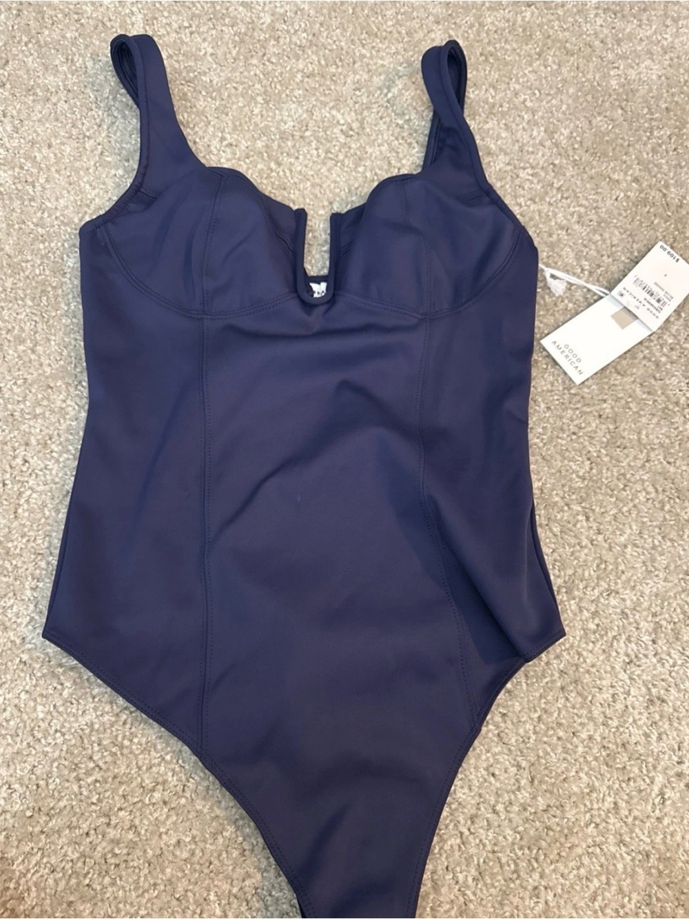 Good American Navy One-Piece Bodysuit